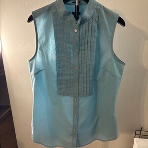 Talbots Light Blue Sleeveless Blouse